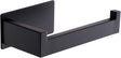 Black stainless steel no drill toilet roll holder with L shaped profile