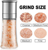 Marsala Salt or Pepper Grinder, Glass, Adjustable Ceramic Core