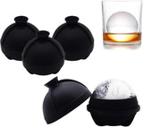 Corbara set of four silicone sphere ice moulds with built in funnel