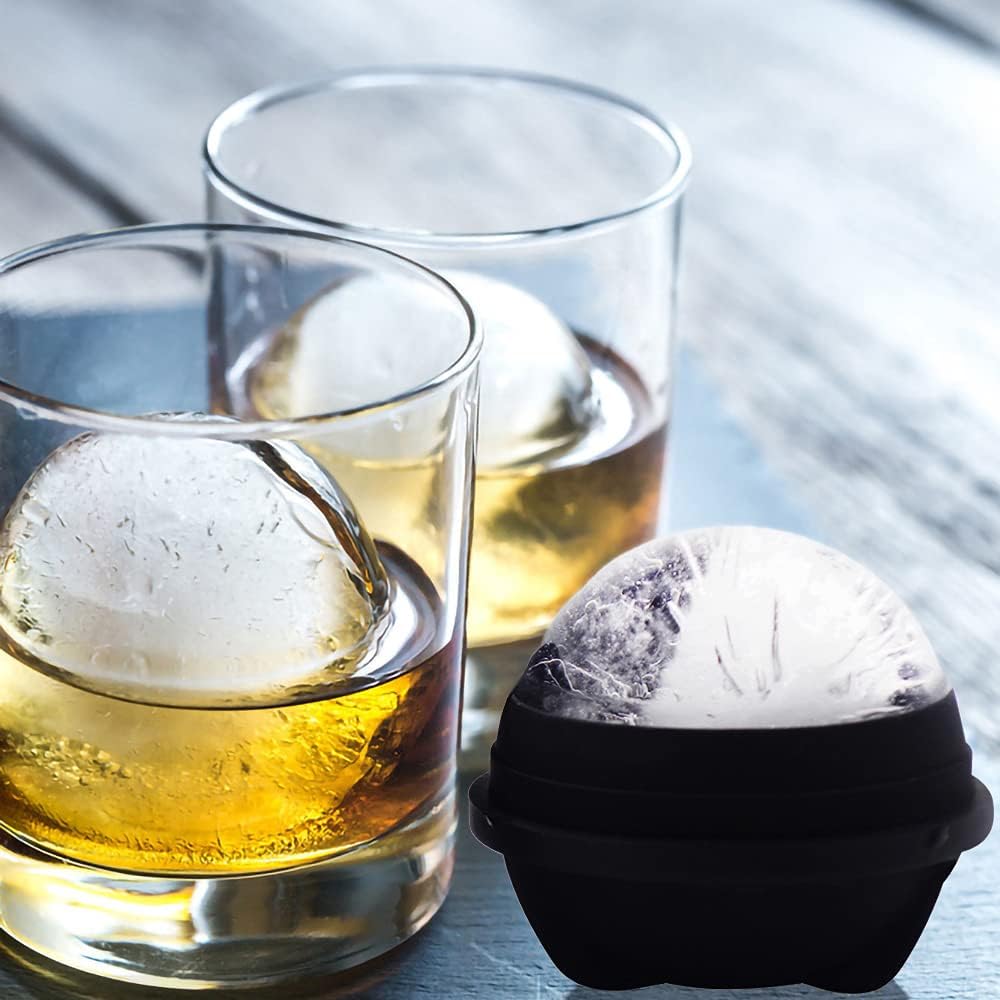 Corbara Ice Ball Mould, Sphere, 2.5 Inch, with Funnel, 4pcs