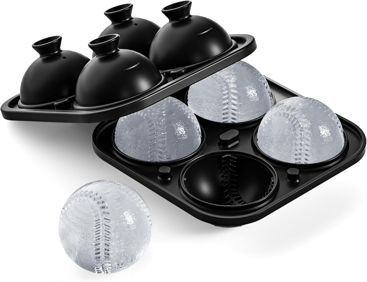 Barrea silicone baseball shaped sphere ice mould for whisky
