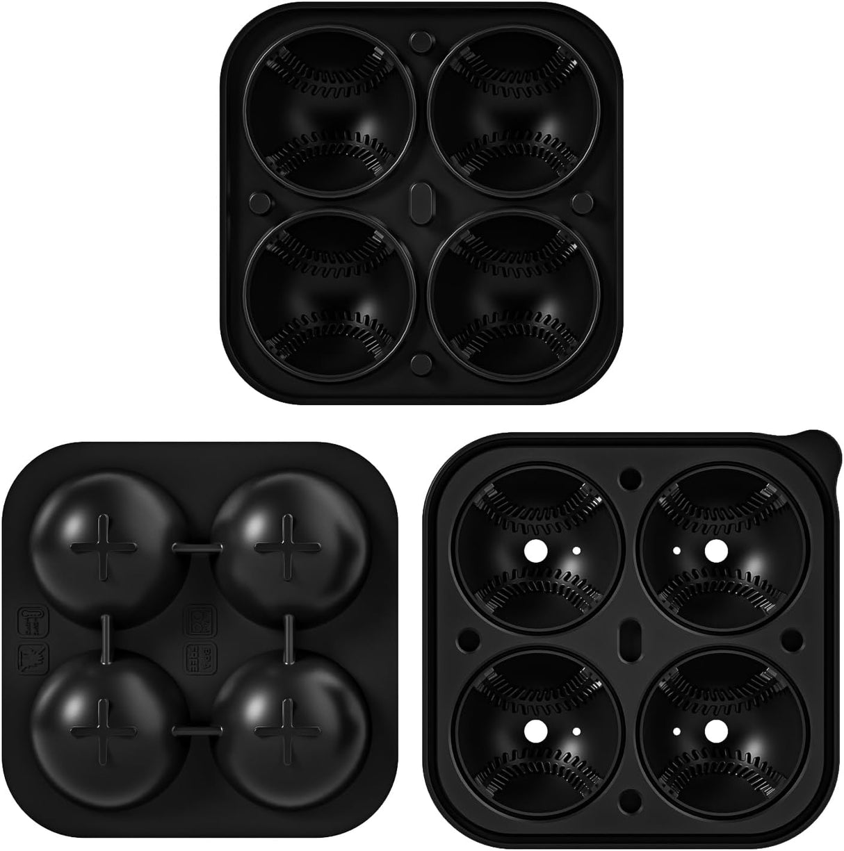 Barrea Ice Mould, Baseball Sphere, 2.2 Inch