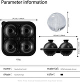 Barrea Ice Mould, Baseball Sphere, 2.2 Inch