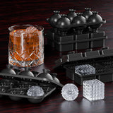 Averno Ice Mould, Etched Sphere, Silicone, 6 Cavity