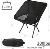 Standley Folding Camp Chair, Black