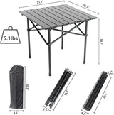 Redbank Aluminium Folding Side Table, Black