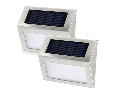 Solar Step Lights, Warm White 2 Pack
