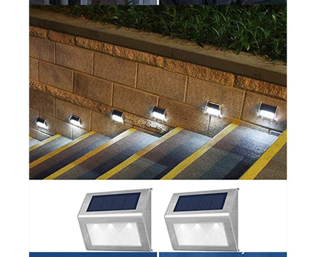 Solar Step Lights, Warm White 2 Pack
