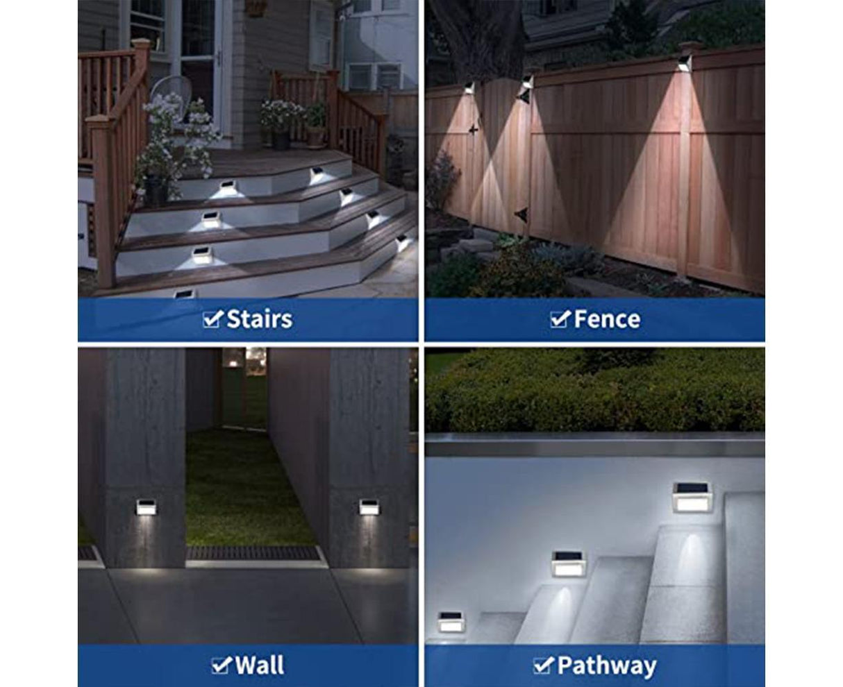 Solar Step Lights, Warm White 2 Pack