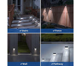 Solar Step Lights, Warm White 2 Pack