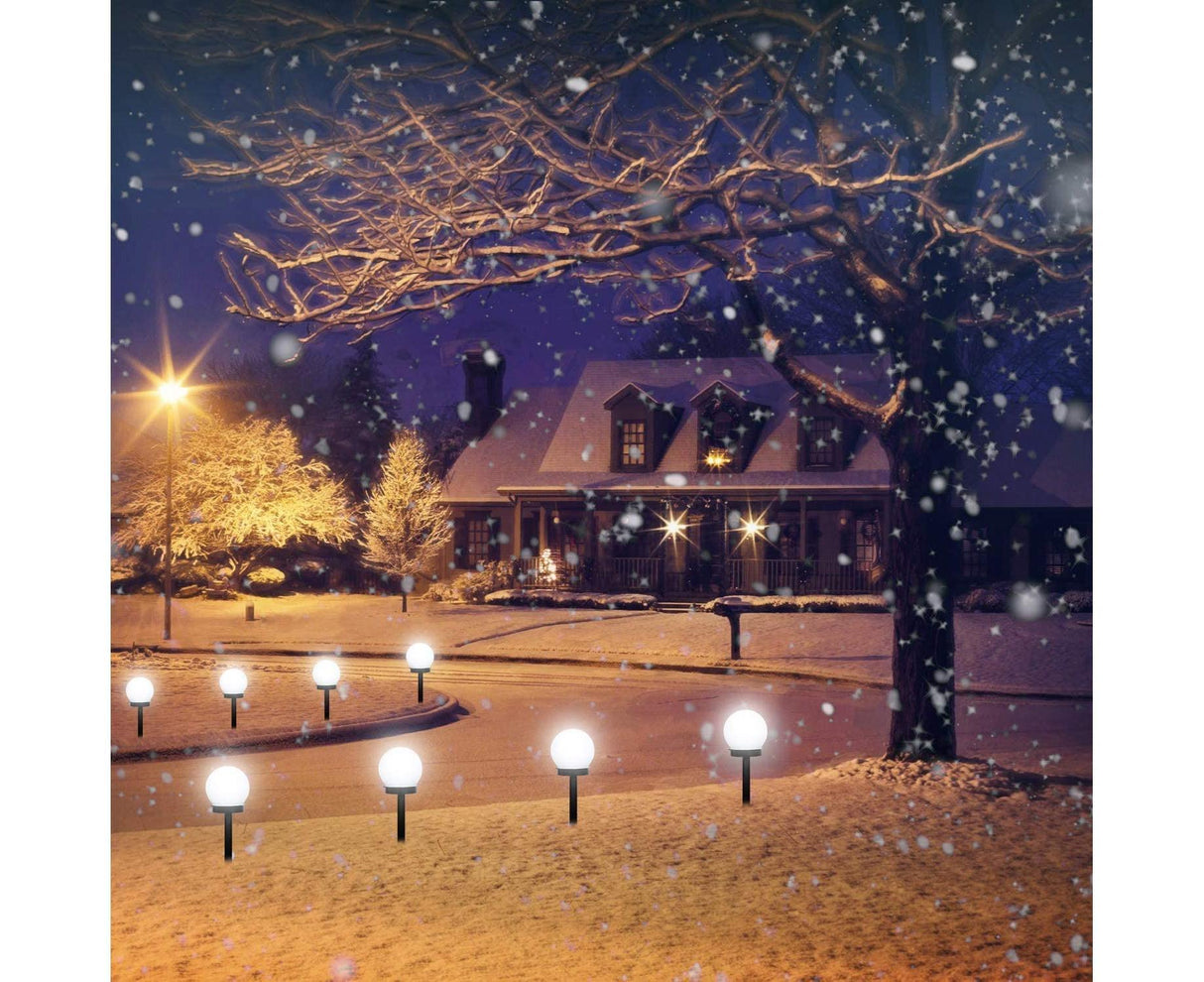 Bitonto Solar Globe Garden Lights, Cool White, 6 Pack
