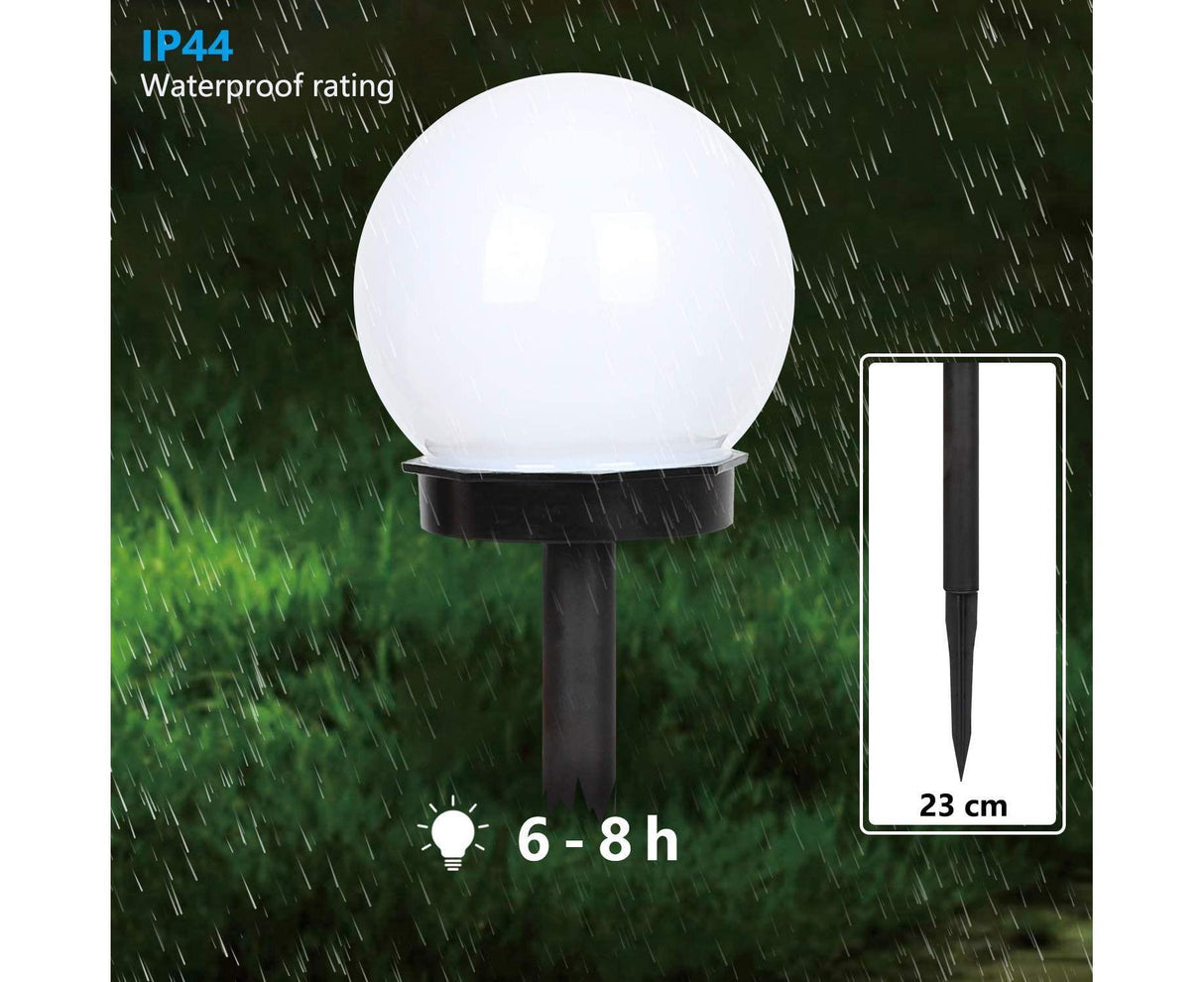 Bitonto Solar Globe Garden Lights, Cool White, 6 Pack
