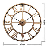 Openwork metal wall clock 40cm detail of numerals