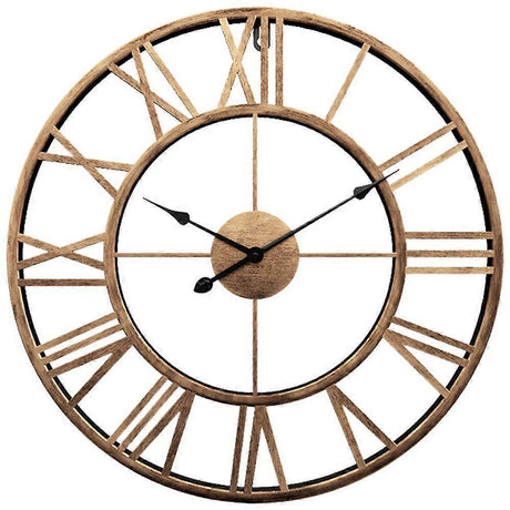 Openwork metal wall clock 40cm front view