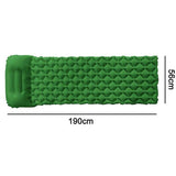 Burgess Sleeping Pad, Ultralight Inflatable with Built In Pillow, Green
