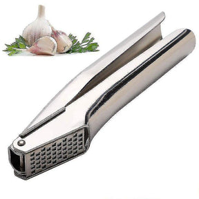 304 stainless steel garlic press with square hole hopper and extended handles