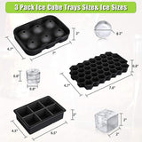 Silicone ice cube mould with removable lid making round and square cubes