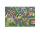 Baby play mat with city road print