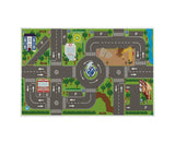 Baby play mat with city road print