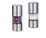 Agrigento stainless steel salt or pepper mill in silver, compact size