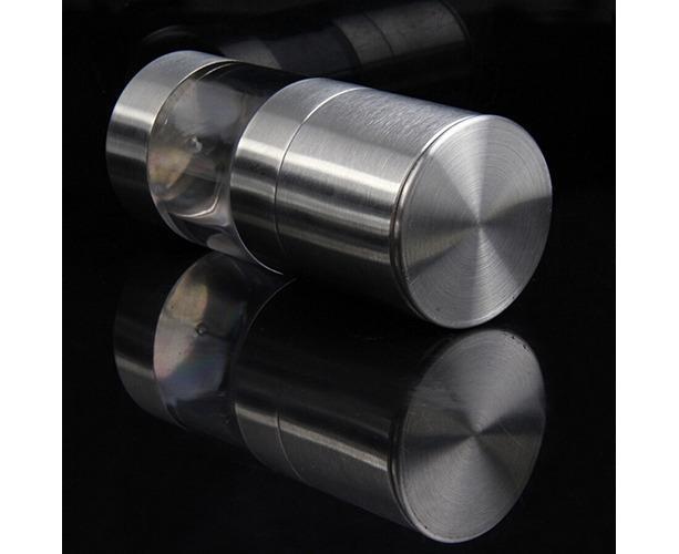 Agrigento Salt or Pepper Mill, Stainless Steel, Portable, 12cm