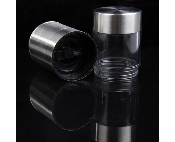 Agrigento Salt or Pepper Mill, Stainless Steel, Portable, 12cm