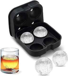 Scanno silicone sphere ice mould making four round ice balls