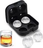 Scanno silicone sphere ice mould making four round ice balls