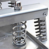 Meat press mould shown open with the bottom plate removed