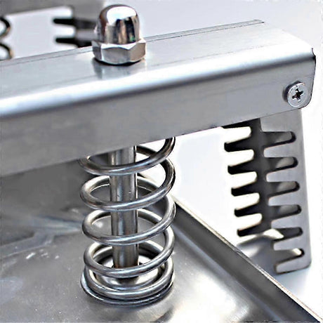Meat press mould shown open with the bottom plate removed