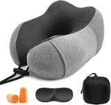 Grey U shape memory foam travel neck pillow