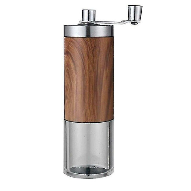Siracusa manual coffee grinder in stainless steel and wood with conical burr