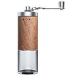 Noto portable manual coffee grinder in wood with folding handle