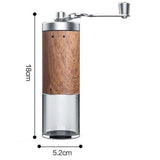 Noto Coffee Grinder, Manual, Wood and Stainless Steel, Portable Burr
