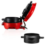 Compact upright breakfast maker shown for size on a bench
