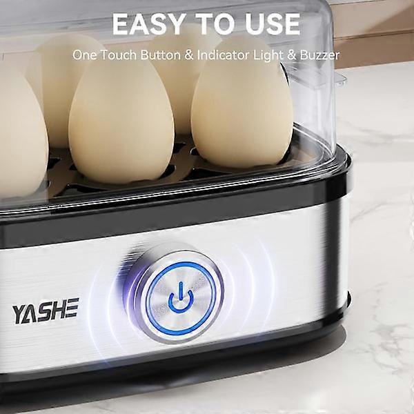 Boiled and poached eggs prepared with the six egg electric cooker