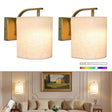 Rechargeable RGB LED wall sconce in gold, set of two