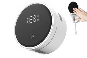 Wall mounted toothbrush holder with UVC steriliser and infrared sensor lid