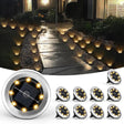 Mini Solar Ground Lights, Warm White 10 Pack