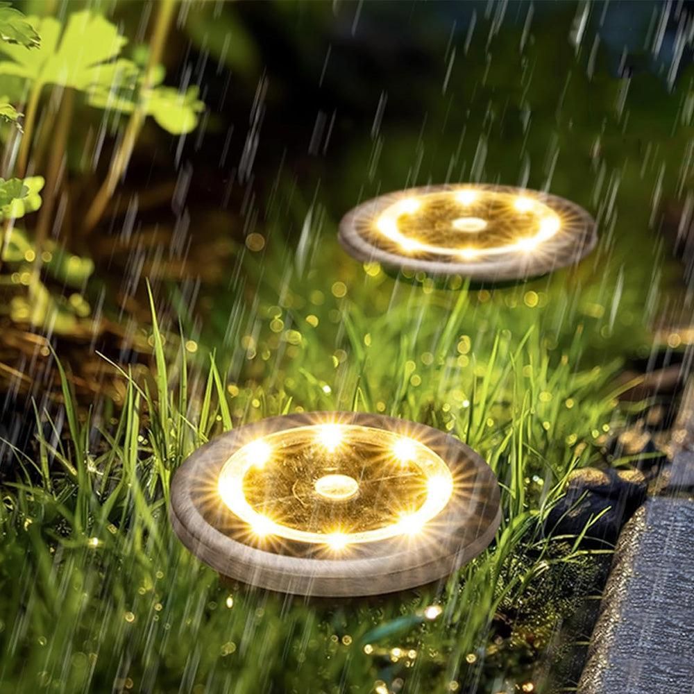 Mini Solar Ground Lights, Warm White 10 Pack