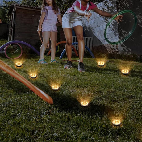 Mini Solar Ground Lights, Warm White 10 Pack