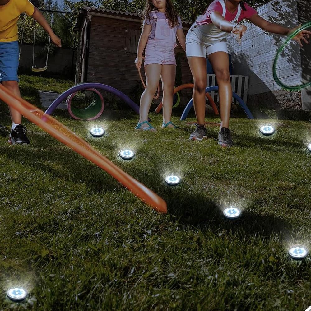Mini Solar Ground Lights, White 10 Pack