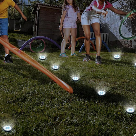 Mini Solar Ground Lights, White 10 Pack