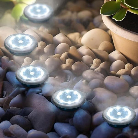 Mini Solar Ground Lights, White 10 Pack