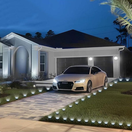 Mini Solar Ground Lights, White 10 Pack