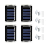 Trani Solar Fence Lights, White, 4 Pack