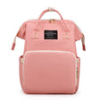 Baby Nappy Bag Backpack with Insulated Bottle Pockets Pink