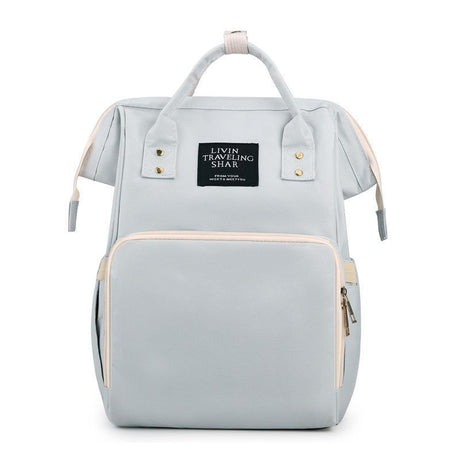 Baby Nappy Bag Backpack with Insulated Bottle Pockets Grey