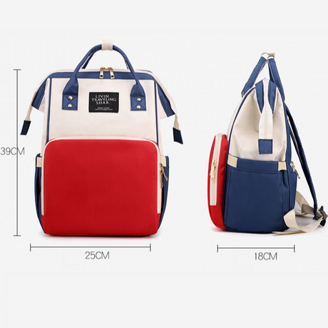 Baby Nappy Bag Backpack with Insulated Bottle Pockets Grey