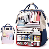 Baby Nappy Bag Backpack with Insulated Bottle Pockets Blue